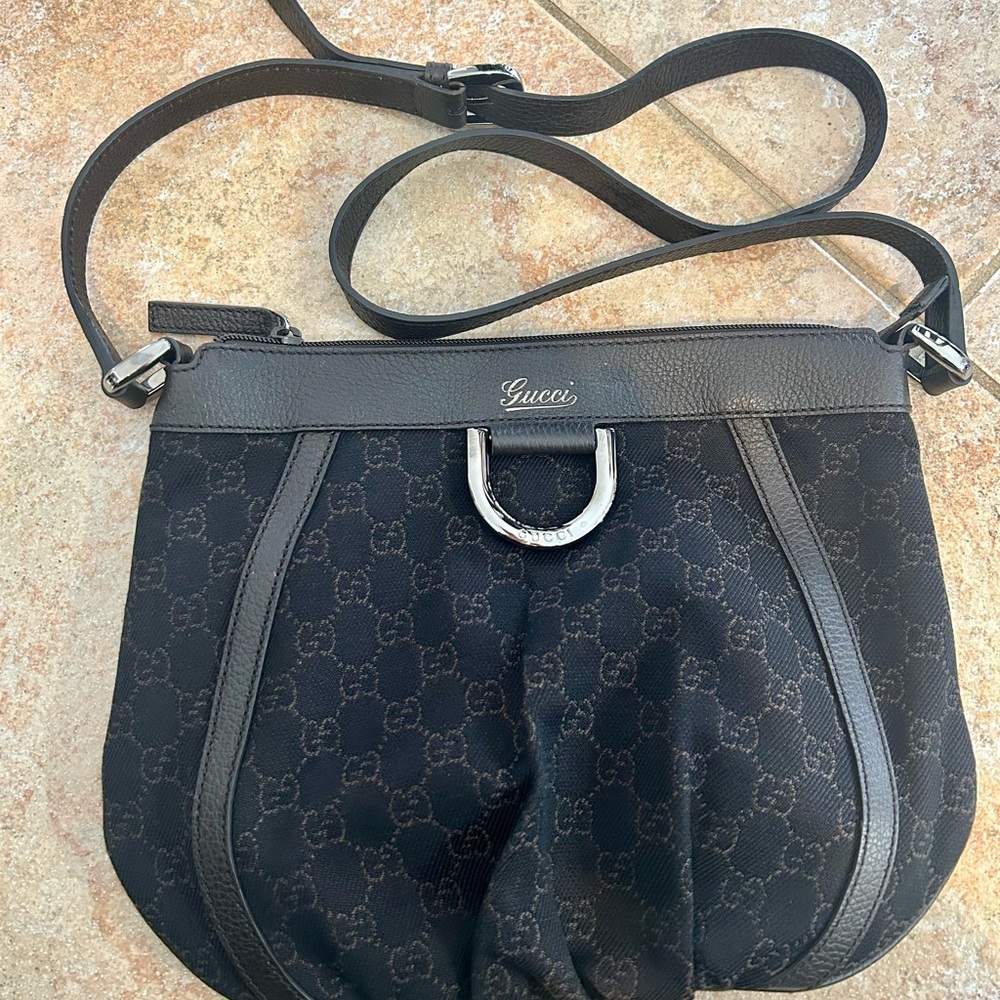 Gucci Monogram Brown Shoulder Crossbody Bag